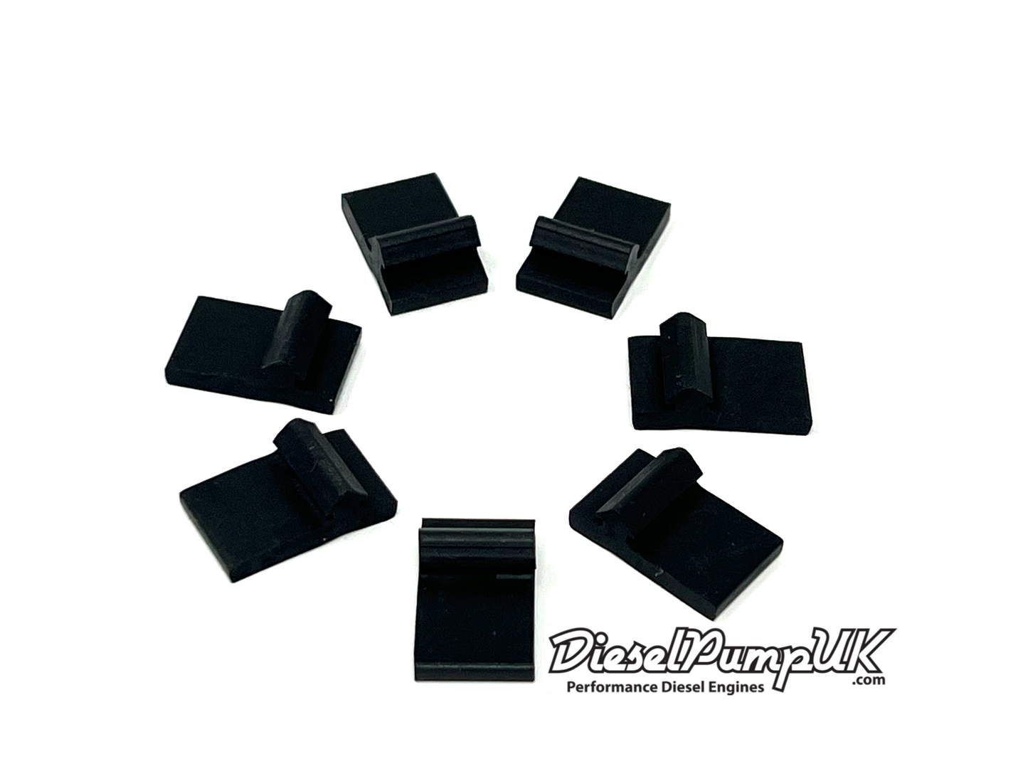 Injector line clip rubber holders