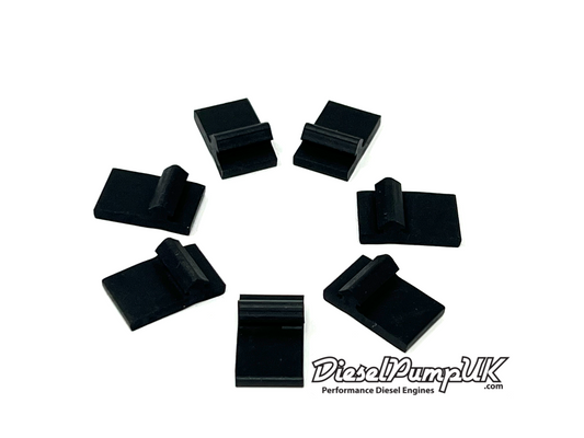Injector line clip rubber holders